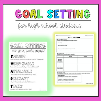 Preview of Goal Setting for High School Students