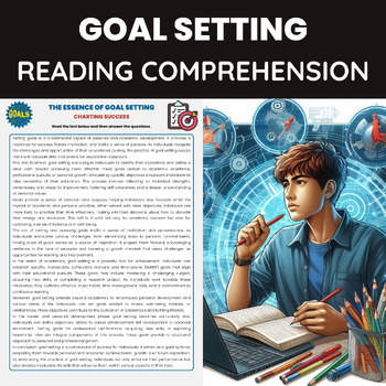 Preview of Goal Setting for High School Students Reading Comprehension Worksheet