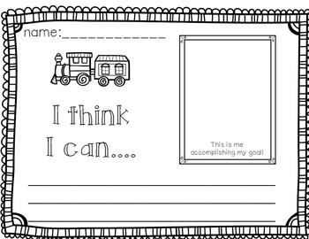 Goal Setting with the Little Engine That Could by Sandy Potter | TpT