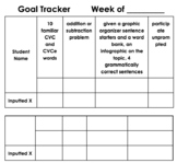 Goal Tracker Blank (editable)