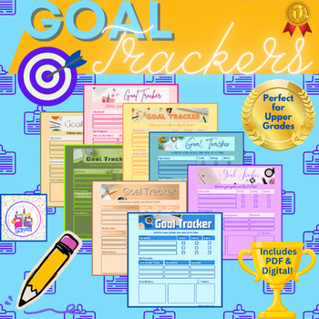 Preview of Goal Trackers - Test Prep - Different Designs - PDF and Digital Resources