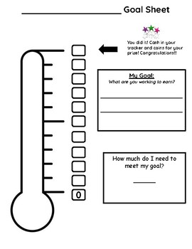 Goal Tracking Sheet for Students by Amanda Michaud | TPT