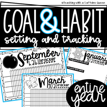 Preview of Goal Setting and Habit Tracking for a FULL Year