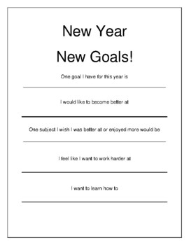 Preview of Goal and Success worksheets - ELA