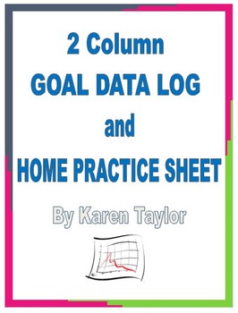 Preview of IEP Tracking SLP, 2 goal data log, progress, home practice, homework, Excel