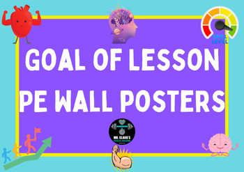 Preview of Goal of Lesson PE Wall Posters