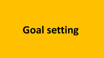 Preview of Goal setting