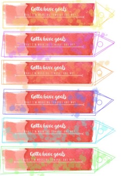 Preview of Goal setting bookmarks