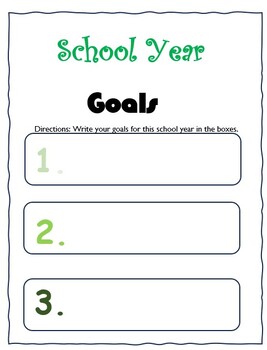 Preview of Goals 123 for Elementary School
