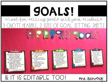 Goals board for each studentLOVE
