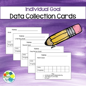 Preview of Goal Data Collection Cards for IEP or Progress Monitoring