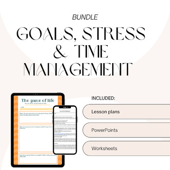 Preview of Goals, Stress and time management Bundle