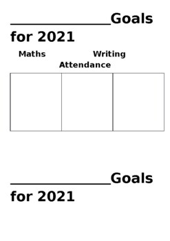 Preview of Goals Template for 2021