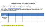 Goals and Values Mainstream and Modified Assessment