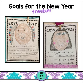 Preview of Goals for the New Year!  (a FREEBIE writing activity)
