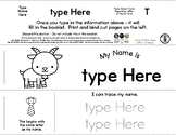 Goat - Editable Name Booklet w/ Beginning Letter - 3 Pg *sp1