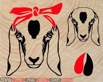 Download Goat Head whit Bandana Silhouette outline SVG clipart feet ...
