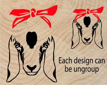 Download Goat Head whit Bandana Silhouette outline SVG clipart feet ...