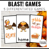 Thanksgiving Phonics Games for Literacy Centers and Small 