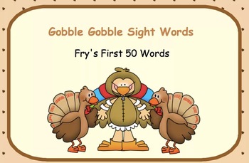 Preview of Gobble Gobble Sight Words