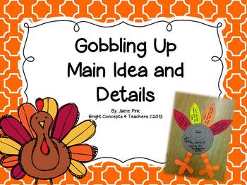 Preview of Gobbling Up Main Idea and Details FREEBIE