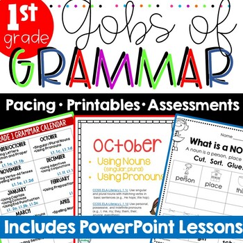 Preview of 1st Grade Grammar Worksheets Lessons Activities Assessments