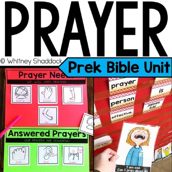 Preview of Prayer Bible Lessons and Sunday School Unit for Preschool Bible Study