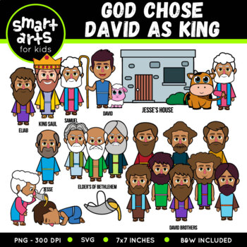 Preview of God Chose David as King Clipart
