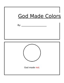 Preview of God Made Colors (with color clues)