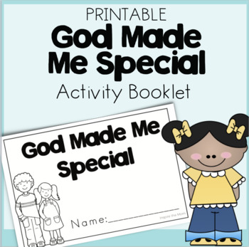 Preview of God Made Me Special Activity Book - Psalm 139:14 - Prek, Kindergarten, 1st, 2nd