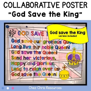 FREE! - God Save The King Lyrics Poster (teacher made)