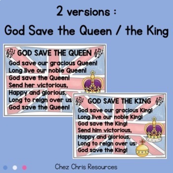 FREE! - God Save The King Lyrics Poster (teacher made)
