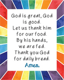 God is Great, God is Good Prayer Poster | Bulletin Board A