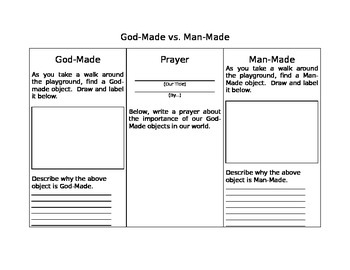 Preview of God-made Versus Man-Made Activity