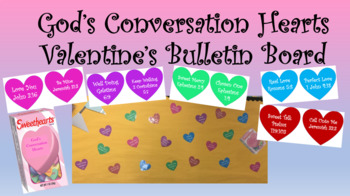 God's Conversation Hearts Valentine's Day Bulletin Board