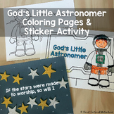 God's Little Astronomer Coloring Pages & Sticker Activity 