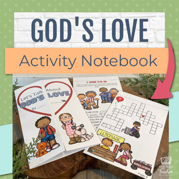 Preview of God's Love Activity Notebook | Valentine's Day Bible Craft for Kids