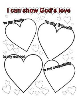 God's Love Worksheet / Valentines (1 John 4:19) by okayteacher | TpT