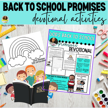 Preview of God's Promises Back to School | Digital Devotion & Activity Packet