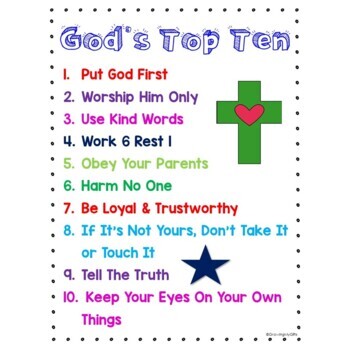 God's Top Ten by Growing My TPT