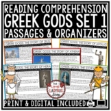 Gods Goddesses Greek Mythology Reading Comprehension Passa