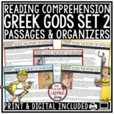 Gods Goddesses Greek Mythology Reading Comprehension Passa