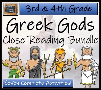 Preview of Gods of Ancient Greece Close Reading Activity Bundle | 3rd Grade & 4th Grade