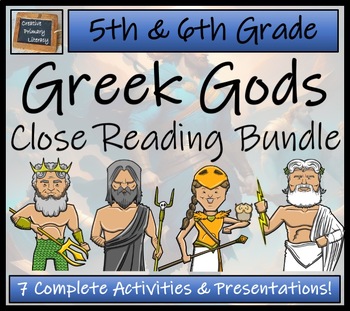 Preview of Gods of Ancient Greece Close Reading Activity Bundle | 5th Grade & 6th Grade