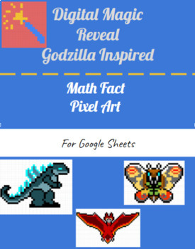 Preview of Godzilla Inspired Math Mystery Pixel Art