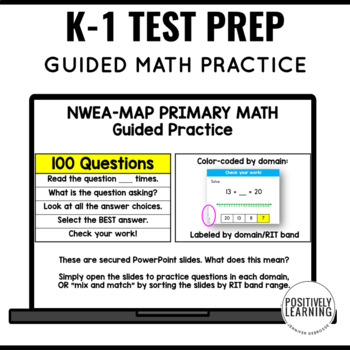 First Grade NWEA Math Review - Primary MAP Test Practice by Positively Learning