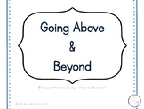 Going Above and Beyond Extension Freebie