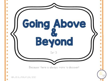 Preview of Going Above and Beyond Extension for Gifted/Early Finishers: Activity Set 3