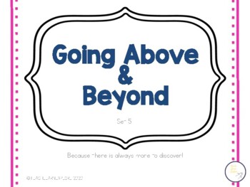 Preview of Going Above and Beyond Extension for Gifted/Early Finishers: Activity Set 5