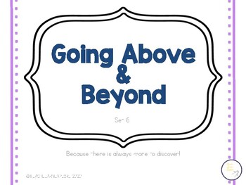 Preview of Going Above and Beyond Extension for Gifted/Early Finishers: Activity Set 6